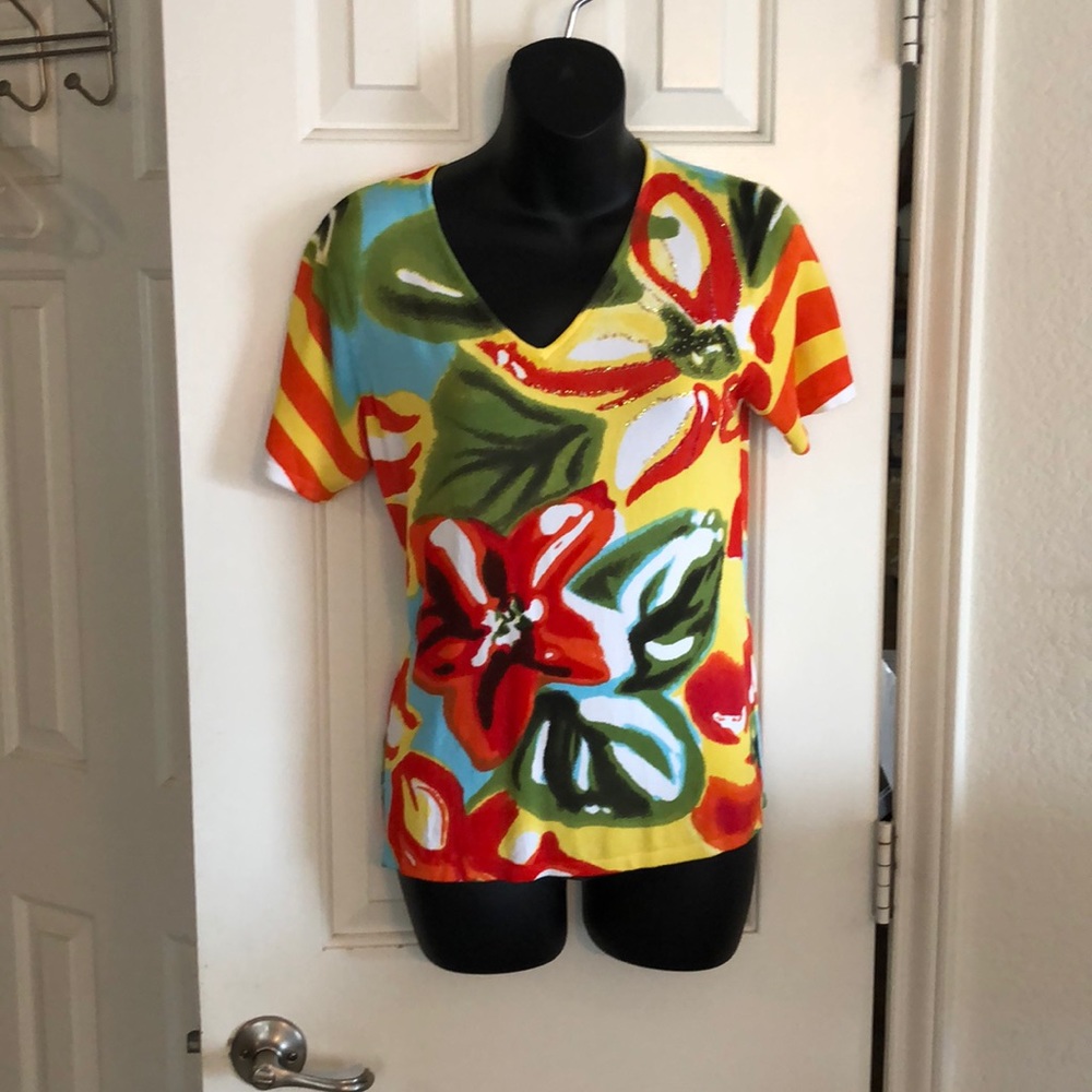 Peck & Peck Knit Top Sz M